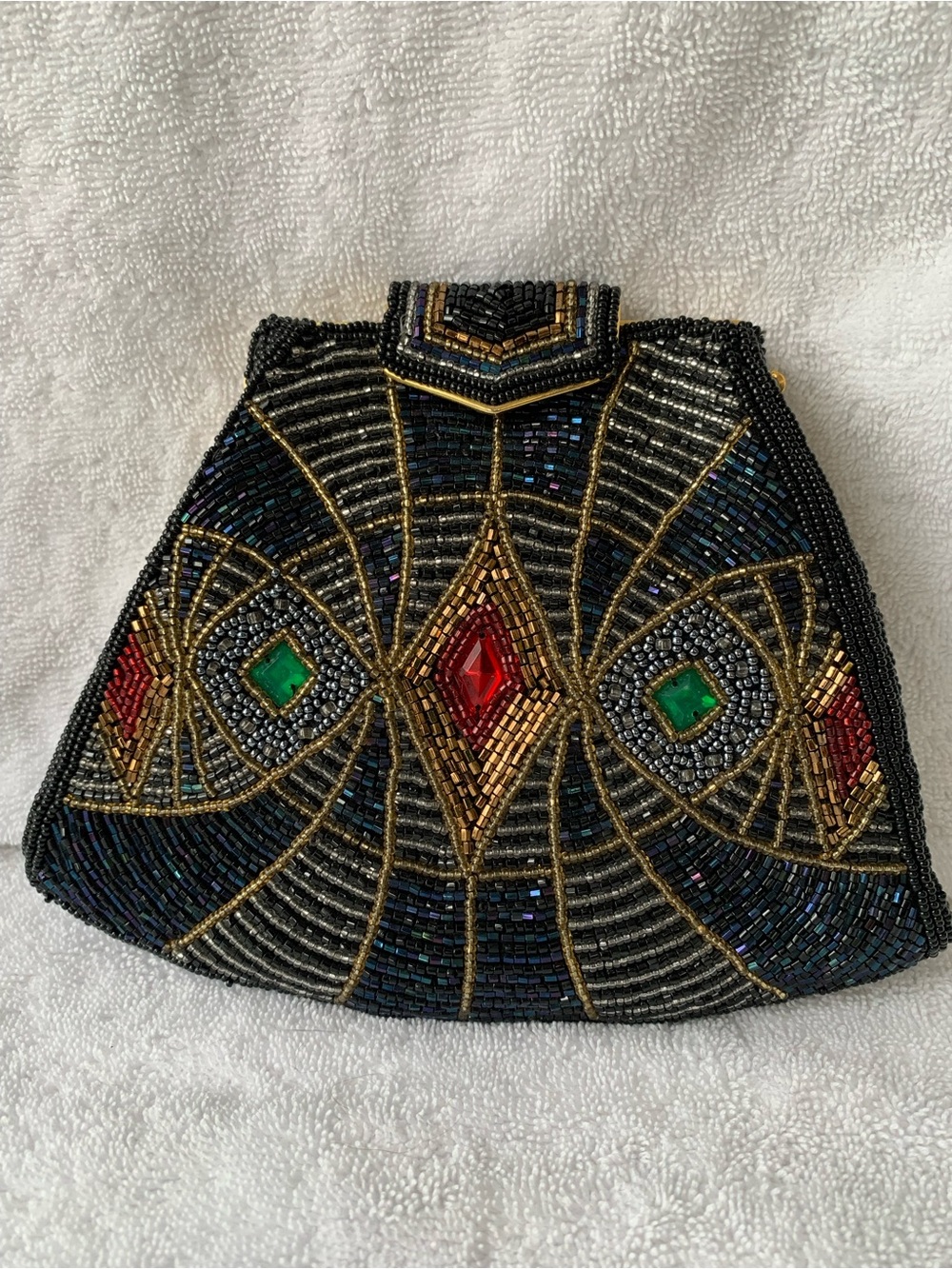 Vintage Henry Birks Beaded Art Deco Evening Clutch, no strap - Picture 12 of 14